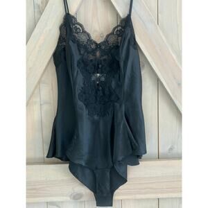Vintage Victoria's Secret Black Lace Bodysuit